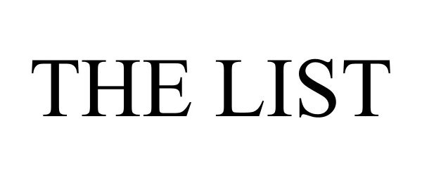 Trademark Logo THE LIST