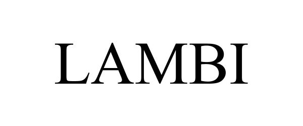 Trademark Logo LAMBI