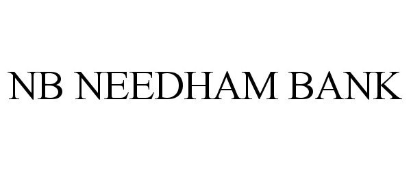 Trademark Logo NB NEEDHAM BANK