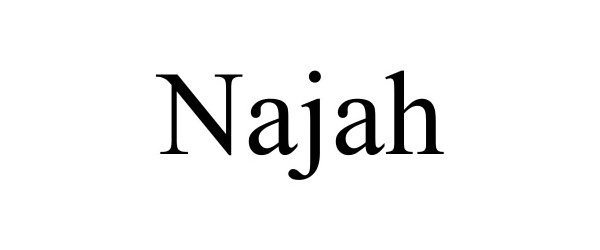 Trademark Logo NAJAH