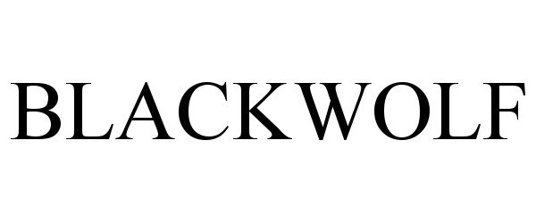 Trademark Logo BLACKWOLF