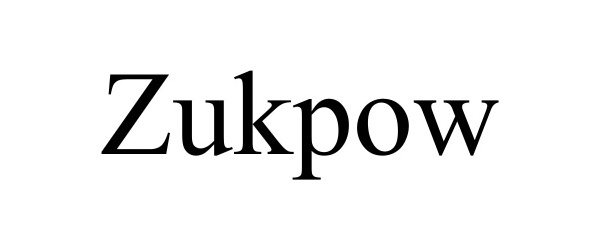 Trademark Logo ZUKPOW