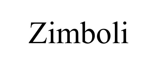 Trademark Logo ZIMBOLI