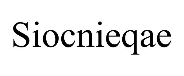 Trademark Logo SIOCNIEQAE