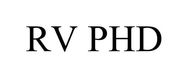 Trademark Logo RV PHD