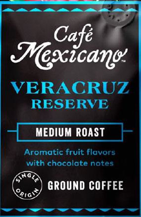  CAFE MEXICANO VERACRUZ RESERVE MEDIUM ROAST AROMATIC FRUIT FLAVORS WITH CHOCOLATE NOTES GROUND COFFEE