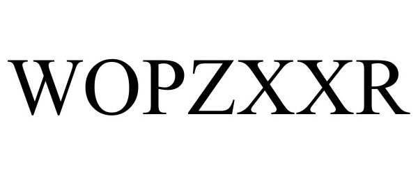  WOPZXXR