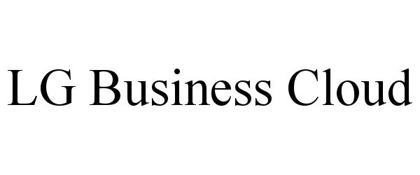 Trademark Logo LG BUSINESS CLOUD
