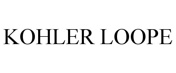 Trademark Logo KOHLER LOOPE