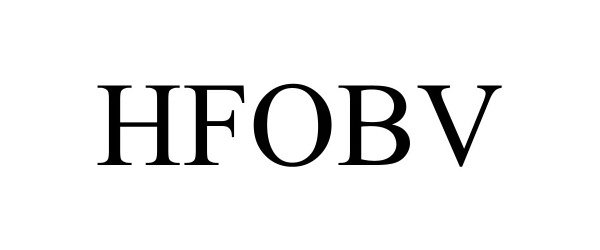 Trademark Logo HFOBV
