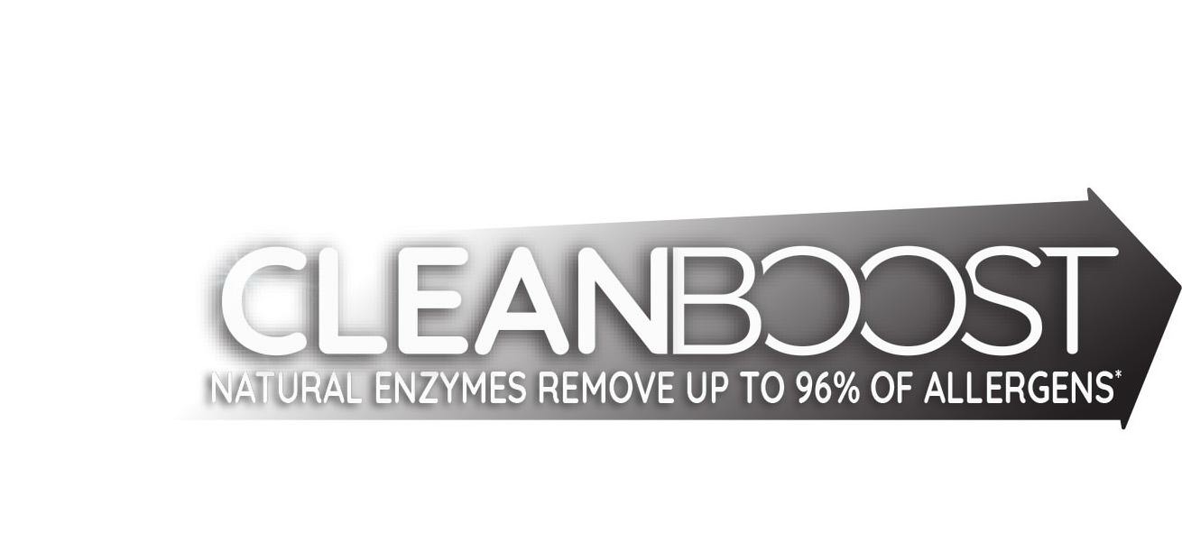  CLEANBOOST NATURAL ENZYMES REMOVE UP TO 96% OF ALLERGENS*