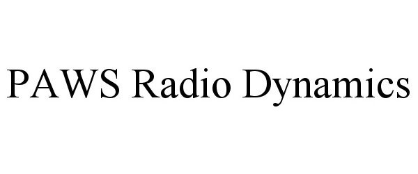  PAWS RADIO DYNAMICS