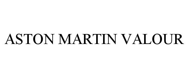 Trademark Logo ASTON MARTIN VALOUR