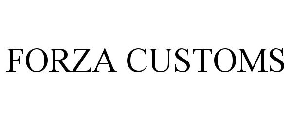 Trademark Logo FORZA CUSTOMS