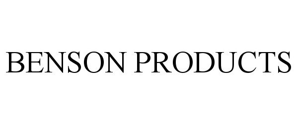  BENSON PRODUCTS