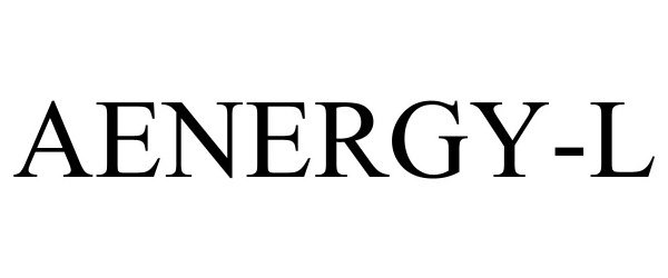Trademark Logo AENERGY-L