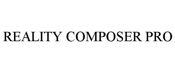 Trademark Logo REALITY COMPOSER PRO