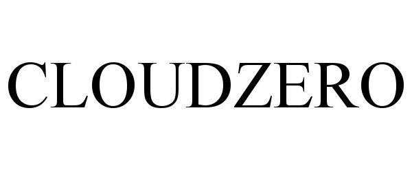 Trademark Logo CLOUDZERO