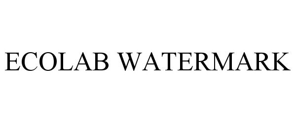 Trademark Logo ECOLAB WATERMARK