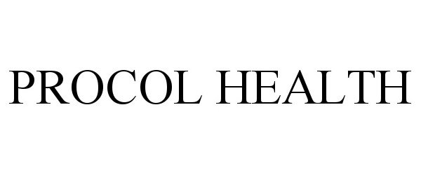 Trademark Logo PROCOL HEALTH