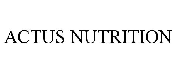 Trademark Logo ACTUS NUTRITION