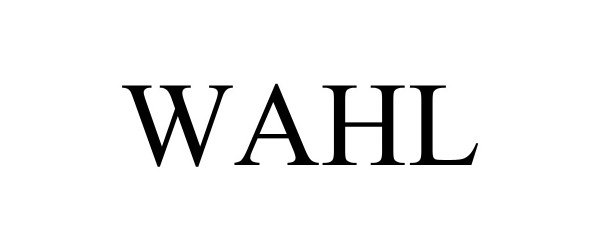 Trademark Logo WAHL