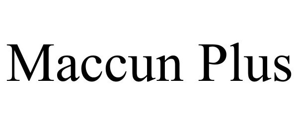 Trademark Logo MACCUN PLUS