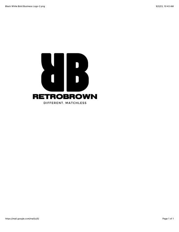 Trademark Logo RB RETROBROWN DIFFERENT. MATCHLESS