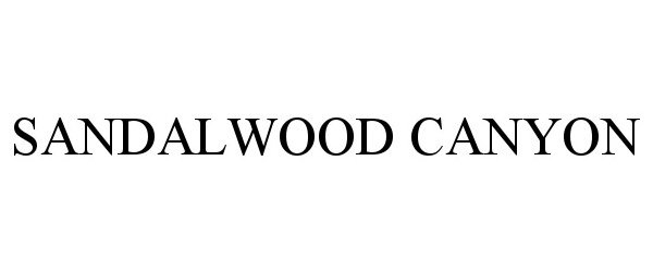 Trademark Logo SANDALWOOD CANYON