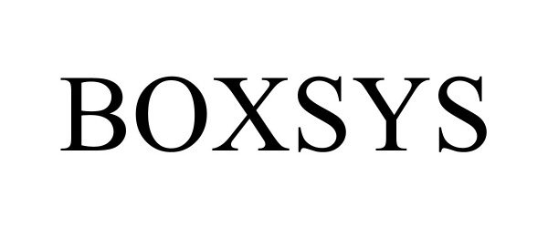 Trademark Logo BOXSYS