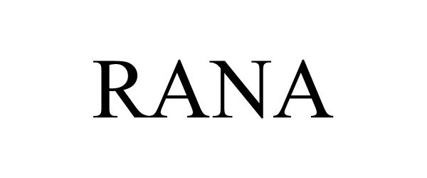 Trademark Logo RANA