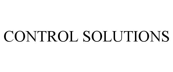  CONTROL SOLUTIONS