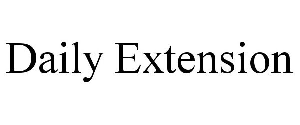 Trademark Logo DAILY EXTENSION