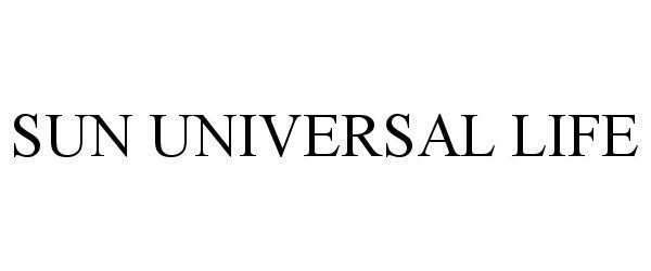 Trademark Logo SUN UNIVERSAL LIFE