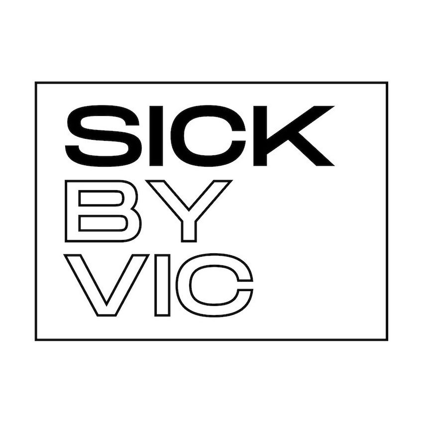  LOGO SPELLING "SICK BY VIC" FRAMED INSIDE OF A RECTANGLE