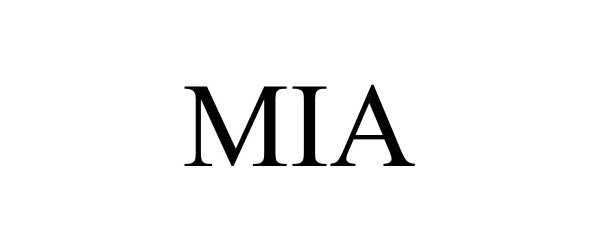 Trademark Logo MIA