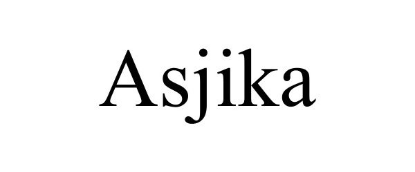 Trademark Logo ASJIKA