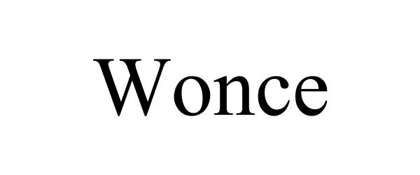 Trademark Logo WONCE