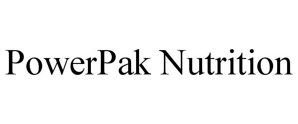 Trademark Logo POWERPAK NUTRITION