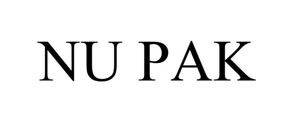 Trademark Logo NU PAK