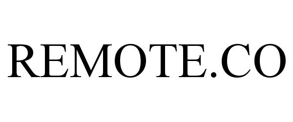 Trademark Logo REMOTE.CO