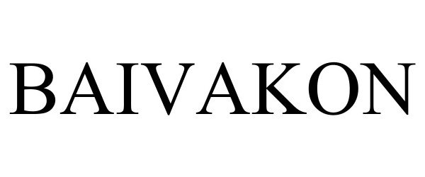 Trademark Logo BAIVAKON
