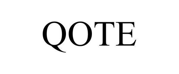 Trademark Logo QOTE