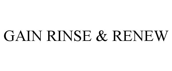  GAIN RINSE &amp; RENEW