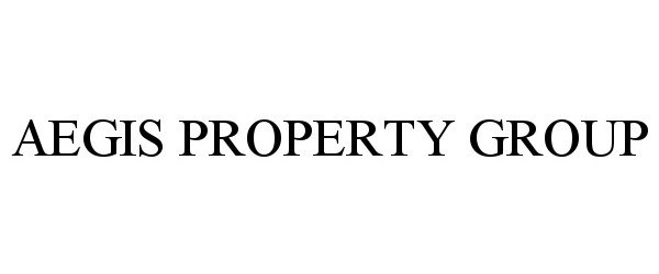Trademark Logo AEGIS PROPERTY GROUP