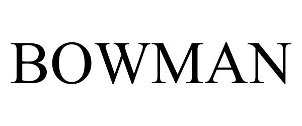 Trademark Logo BOWMAN