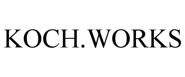 Trademark Logo KOCH.WORKS