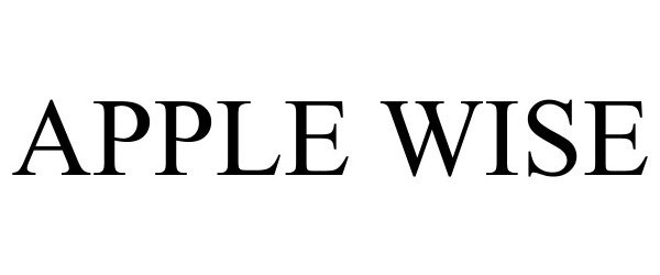 Trademark Logo APPLE WISE