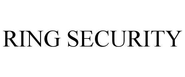 Trademark Logo RING SECURITY