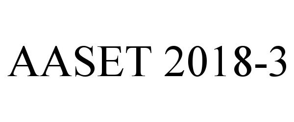 Trademark Logo AASET 2018-3